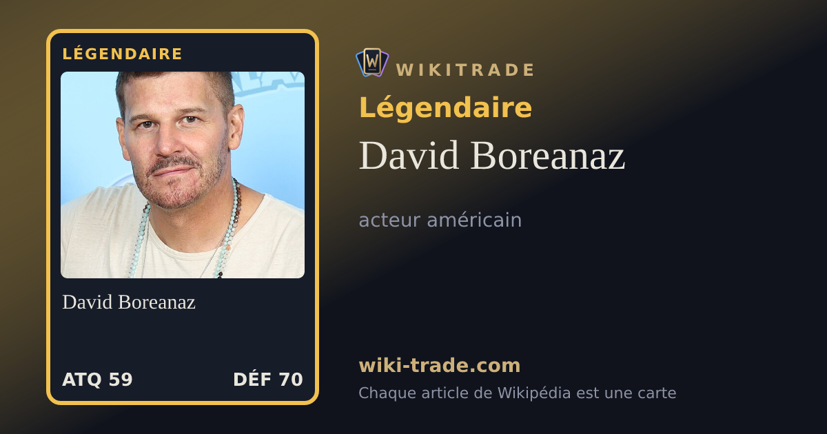 David Boreanaz — carte Légendaire