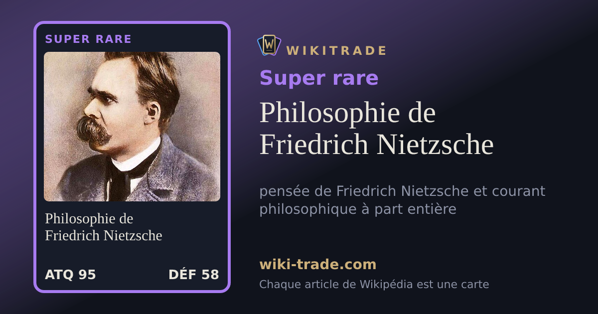 Philosophie de Friedrich Nietzsche — carte Super rare