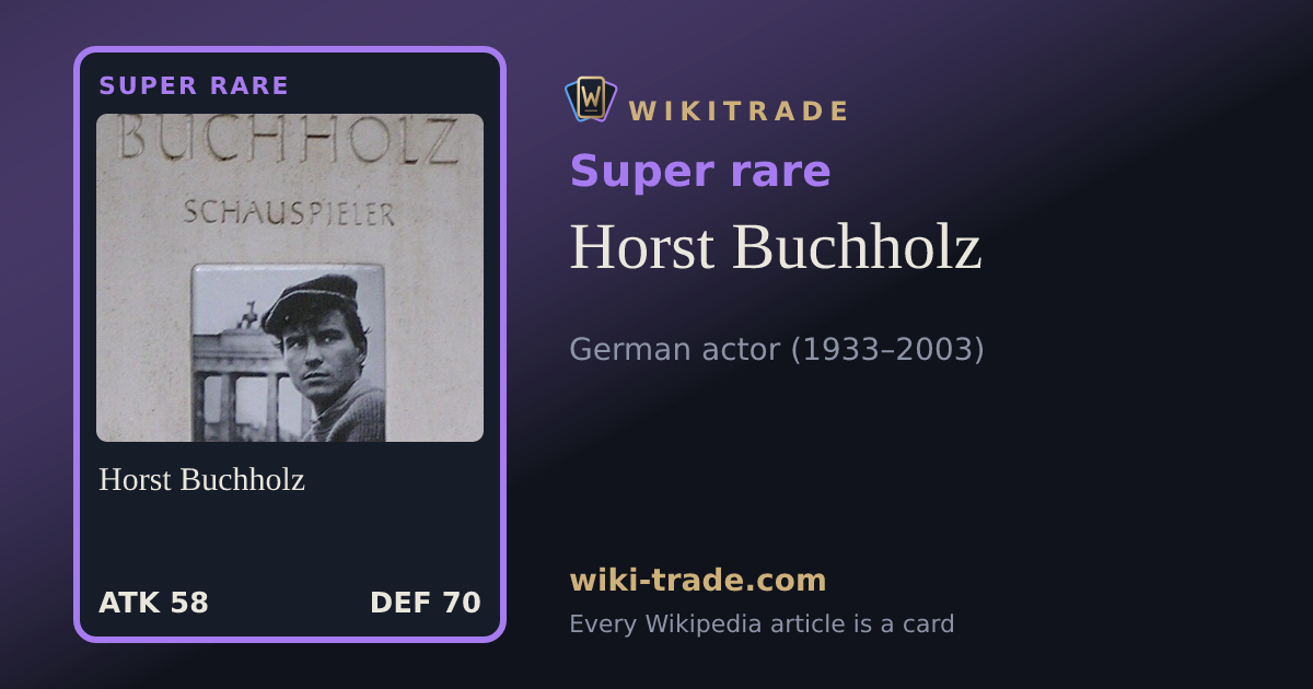 Horst Buchholz — Super rare card