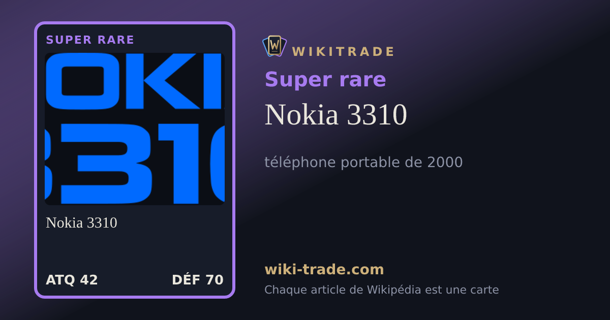 Nokia 3310 — carte Super rare
