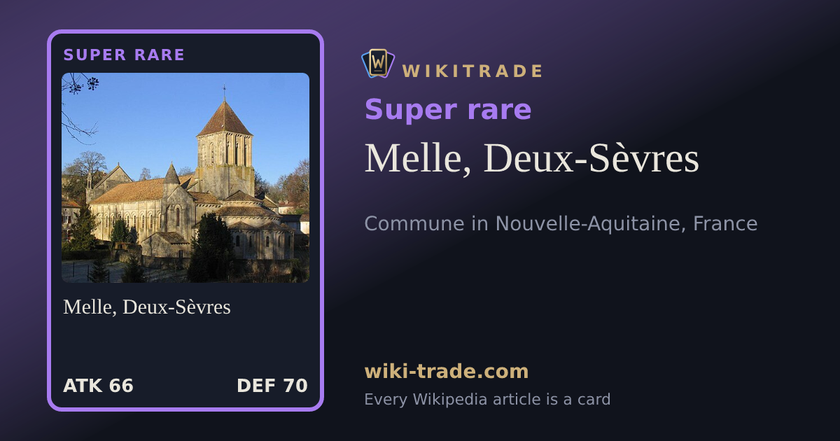 Melle, Deux-Sèvres — Super rare card