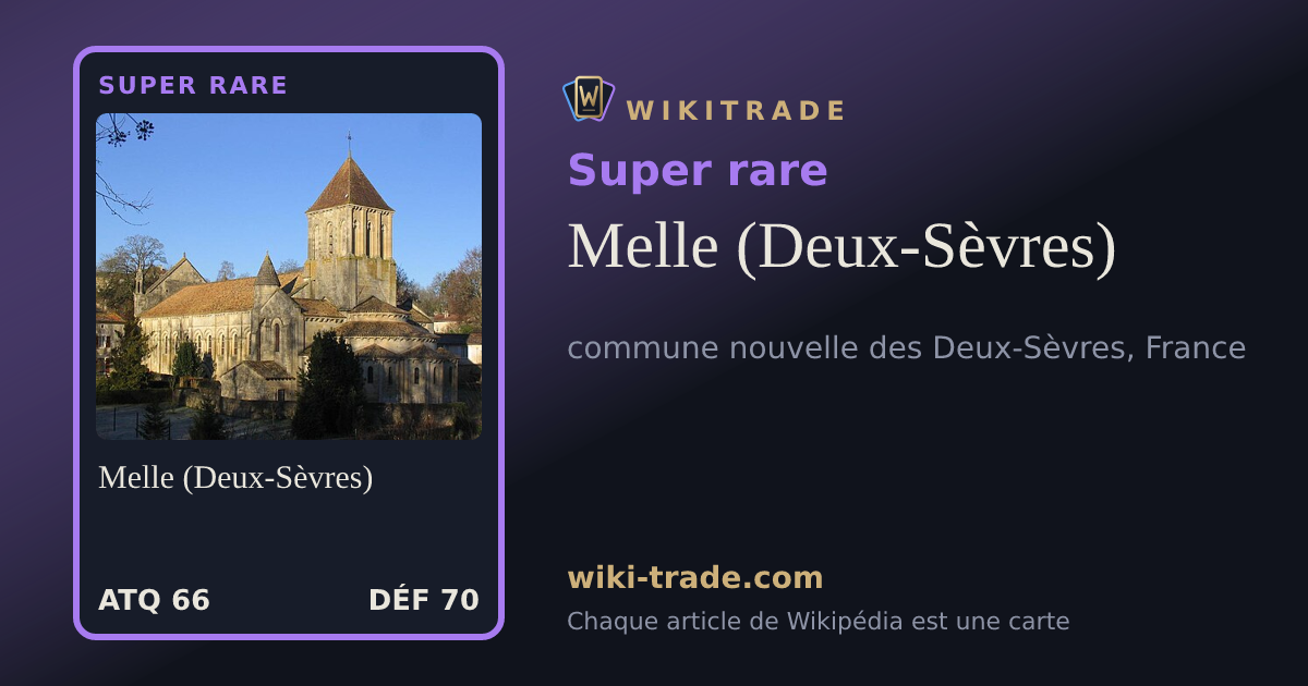 Melle (Deux-Sèvres) — carte Super rare
