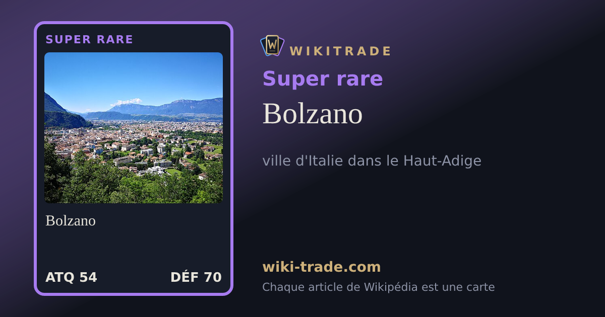Bolzano — carte Super rare