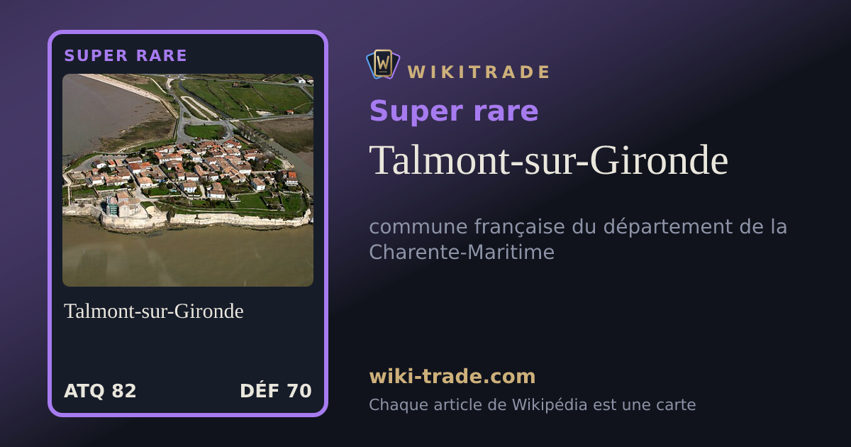 Talmont-sur-Gironde — carte Super rare
