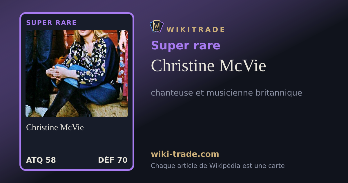 Christine McVie — carte Super rare