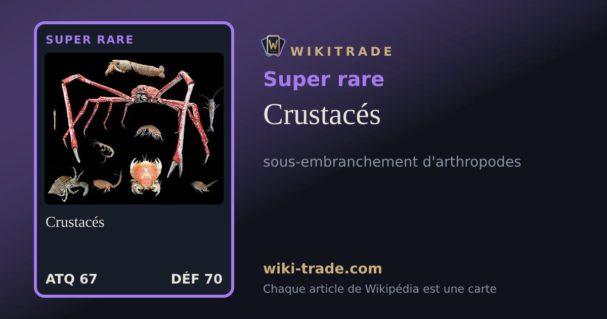 Crustacés — carte Super rare
