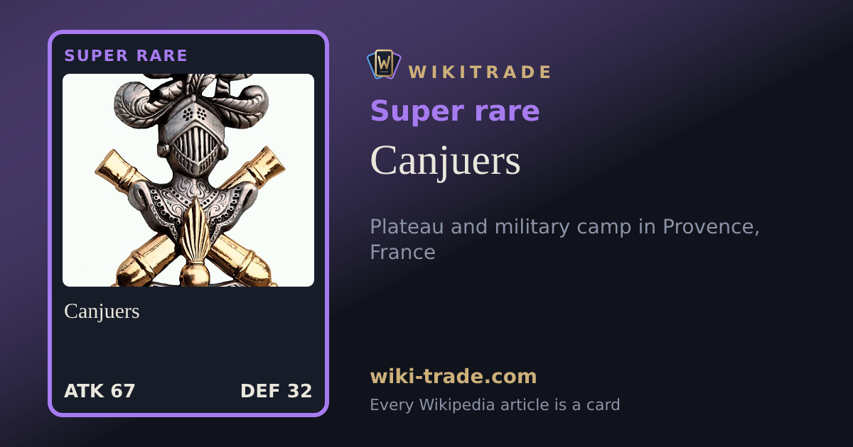 Canjuers — Super rare card