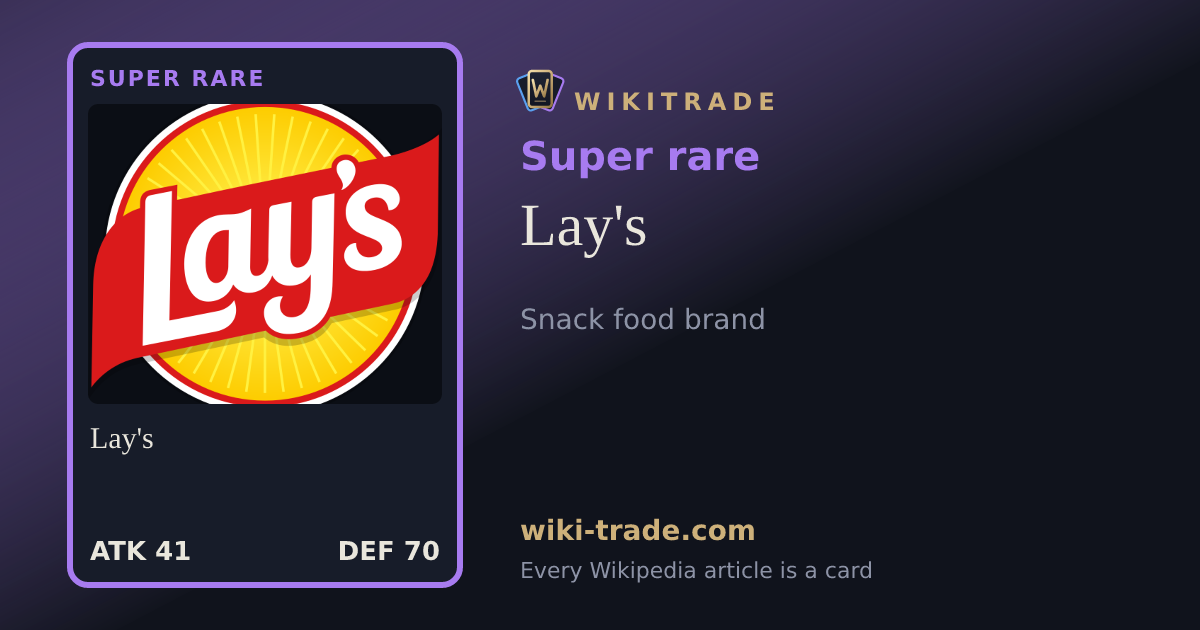 Lay's — Super rare card