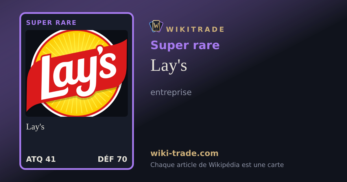 Lay's — carte Super rare