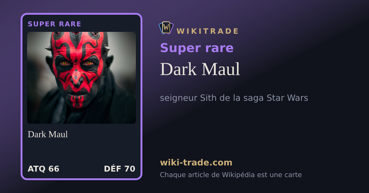 Dark Maul — carte Super rare