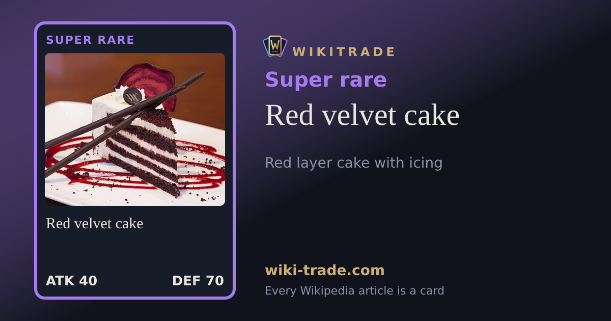 Red velvet cake — Super rare card