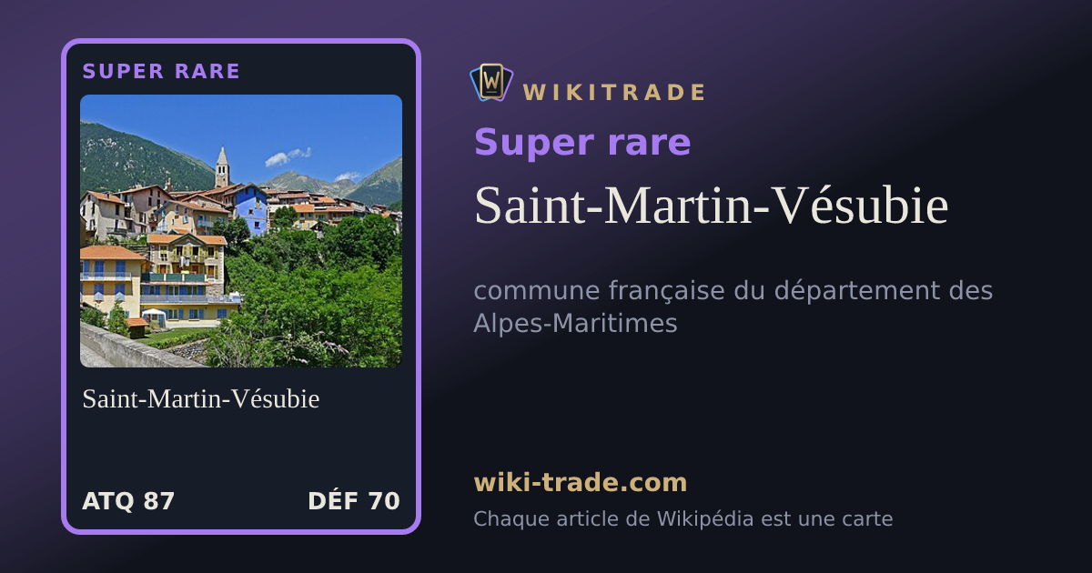 Saint-Martin-Vésubie — carte Super rare