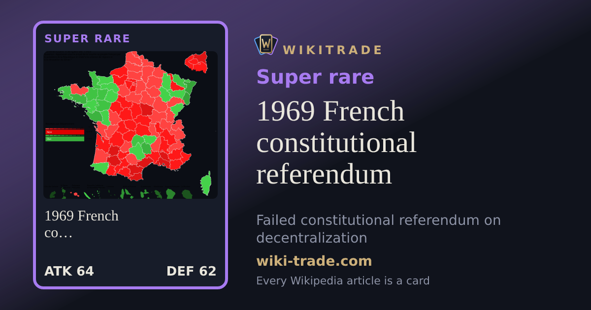 1969 French constitutional referendum — Super rare card