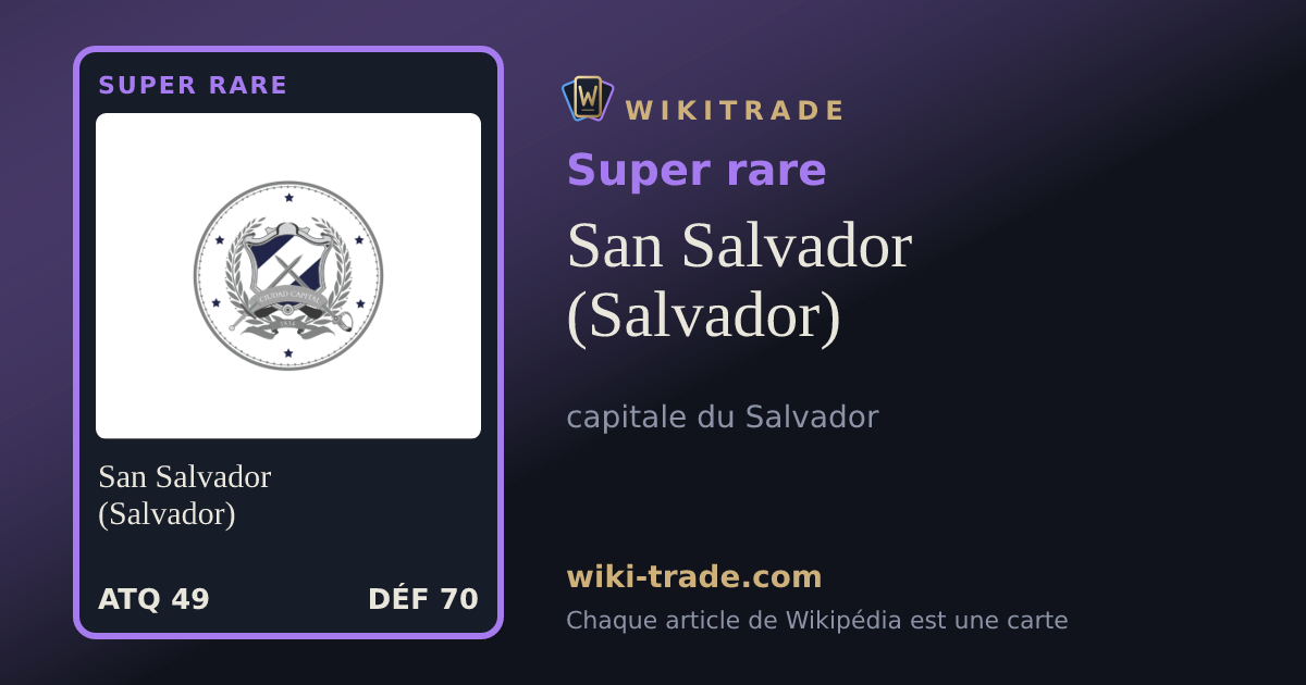 San Salvador (Salvador) — carte Super rare