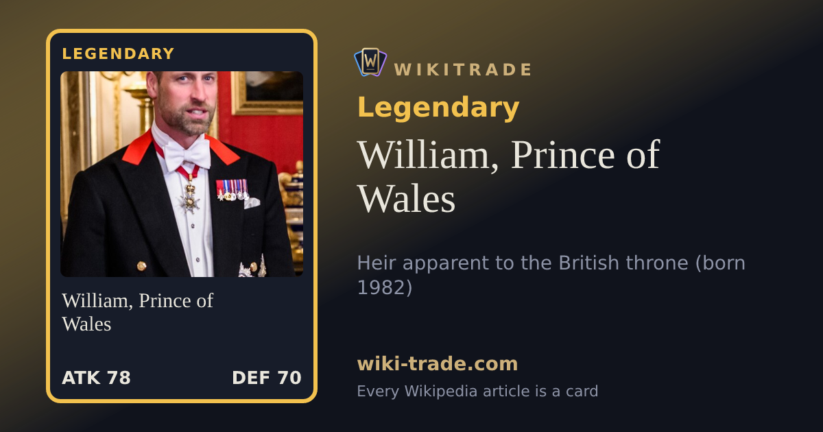 William, Prince of Wales — Legendary card