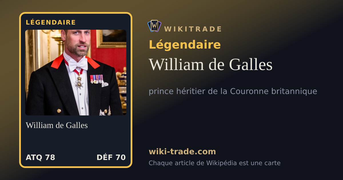 William de Galles — carte Légendaire