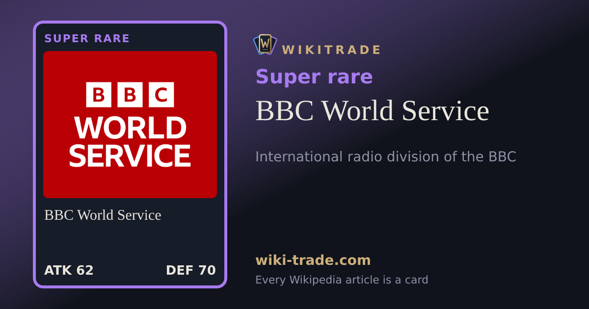 BBC World Service — Super rare card