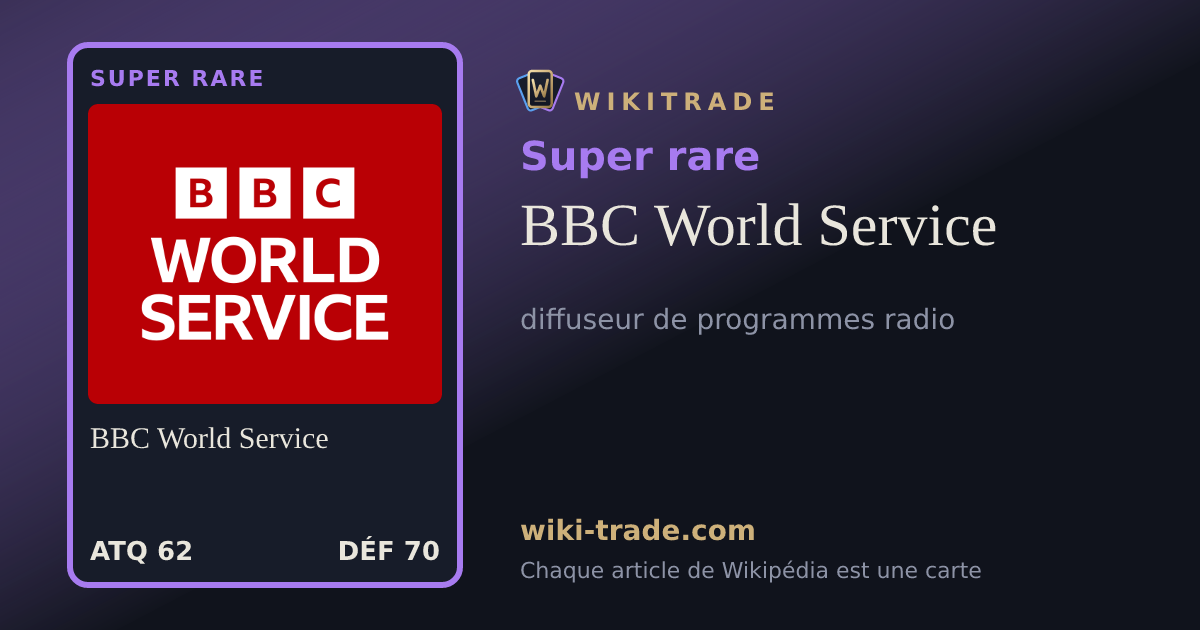 BBC World Service — carte Super rare