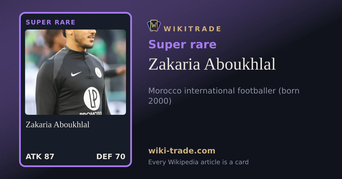 Zakaria Aboukhlal — Super rare card