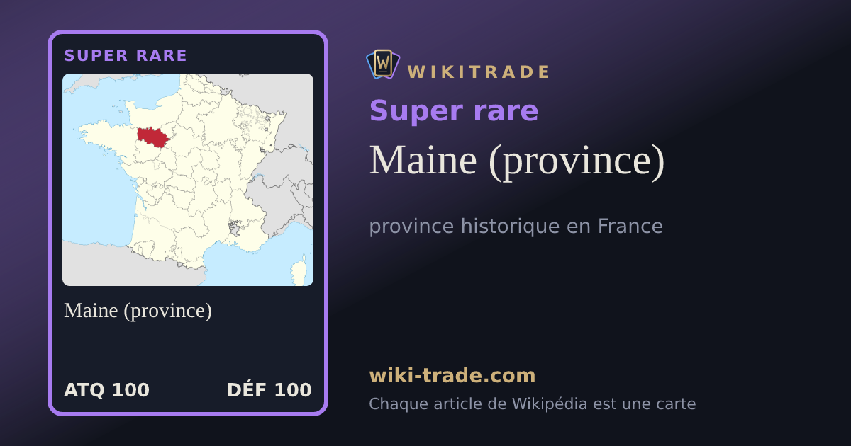 Maine (province) — carte Super rare