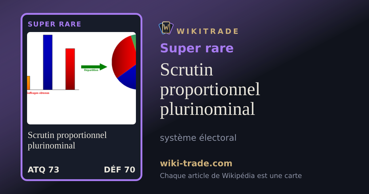 Scrutin proportionnel plurinominal — carte Super rare