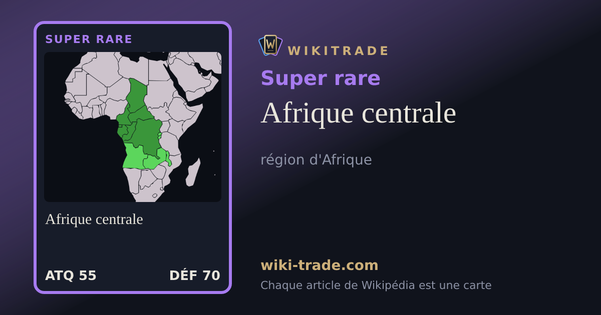 Afrique centrale — carte Super rare