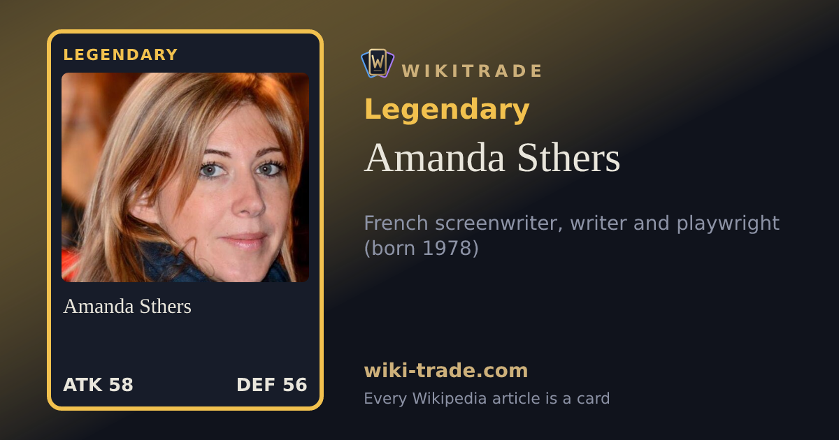Amanda Sthers — Legendary card