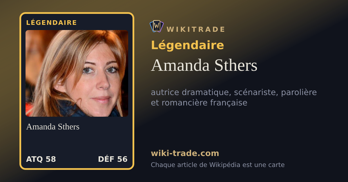 Amanda Sthers — carte Légendaire