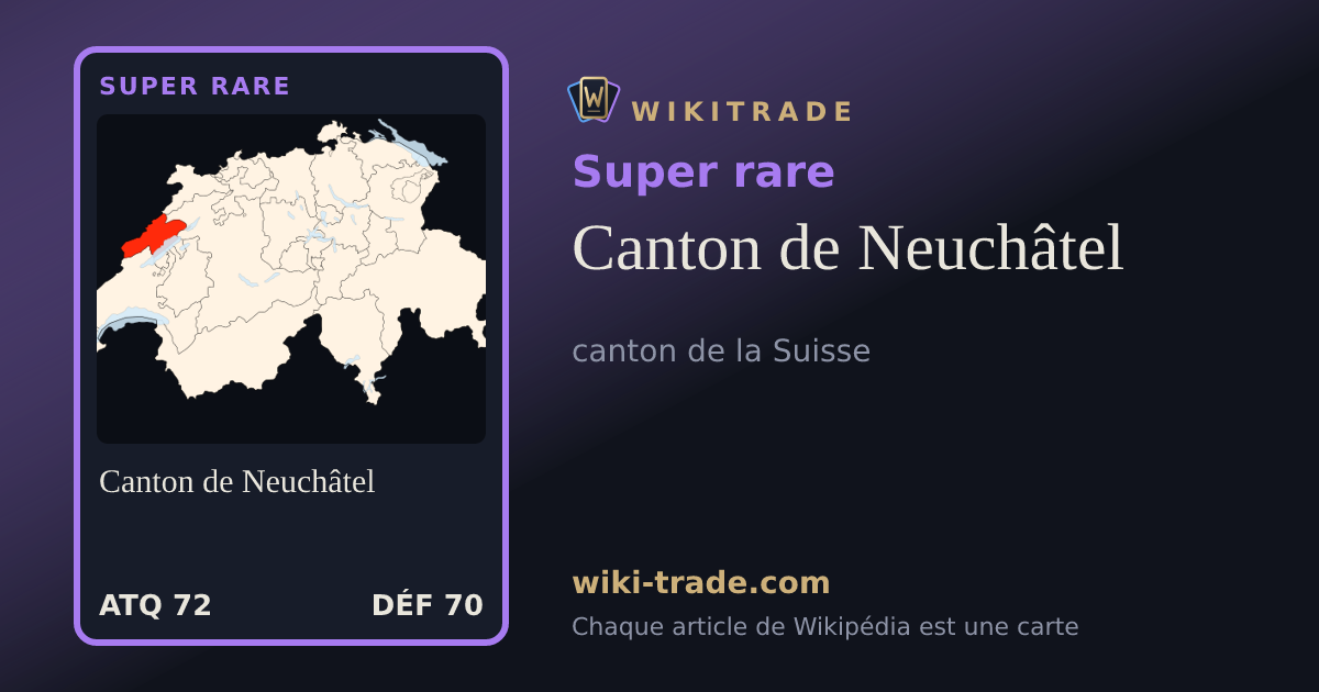 Canton de Neuchâtel — carte Super rare