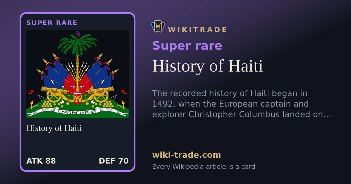 History of Haiti — Super rare card