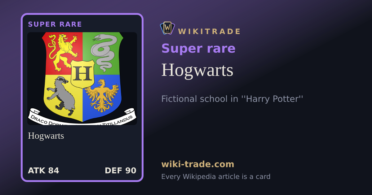 Hogwarts — Super rare card