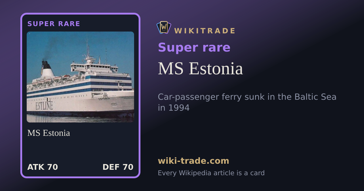 MS Estonia — Super rare card
