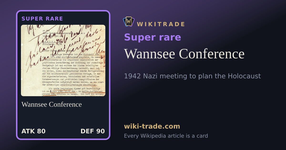 Wannsee Conference — Super rare card