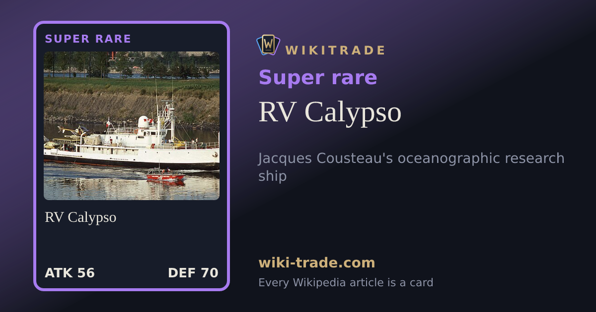 RV Calypso — Super rare card