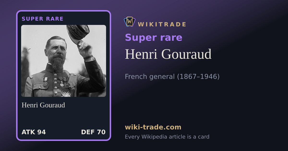 Henri Gouraud — Super rare card