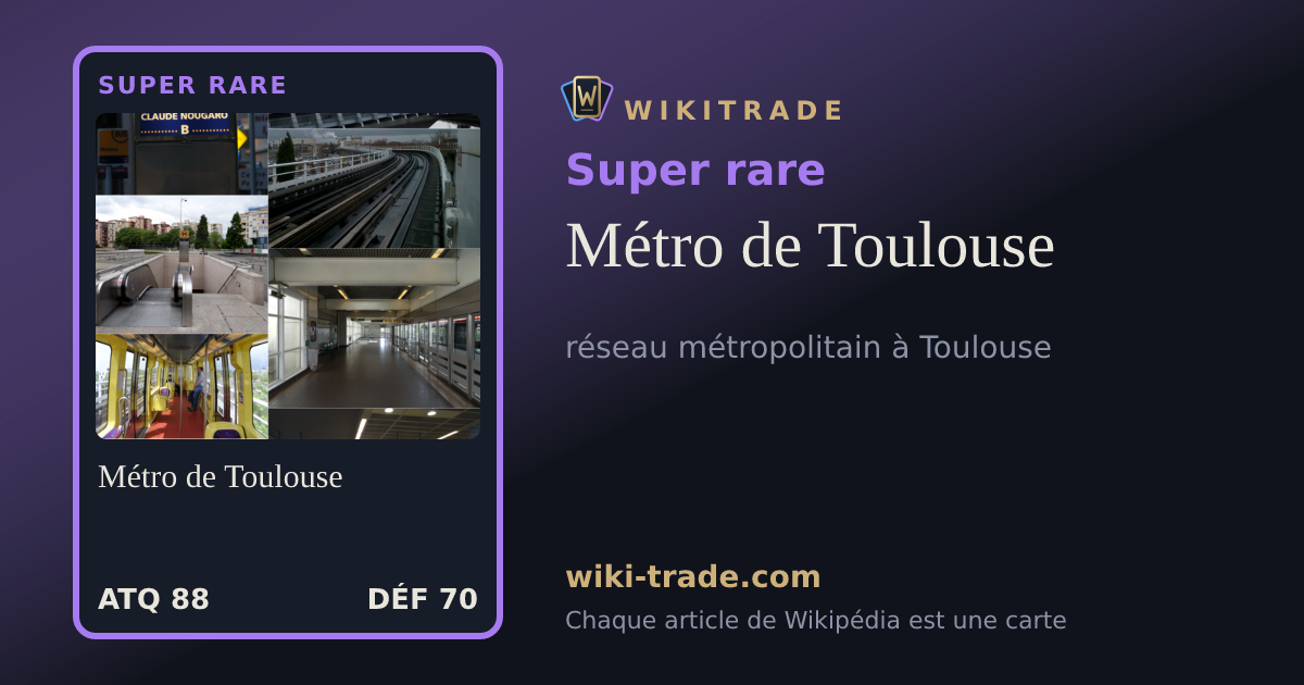 Métro de Toulouse — carte Super rare