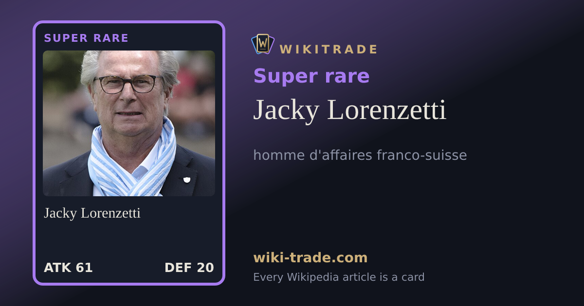 Jacky Lorenzetti — Super rare card
