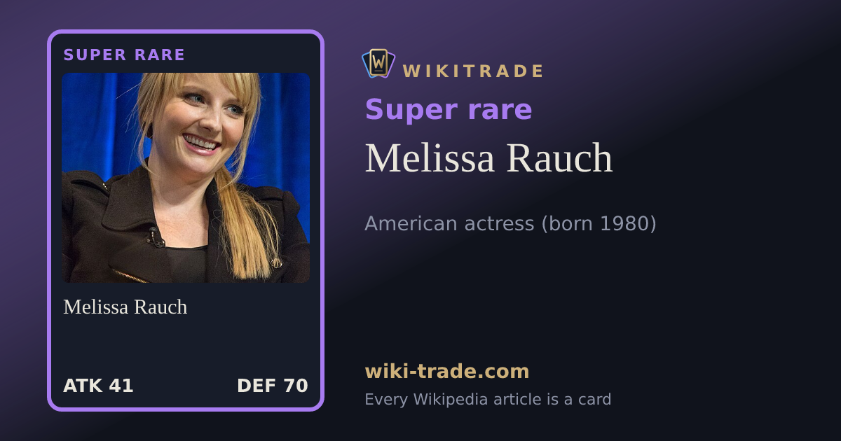 Melissa Rauch — Super rare card