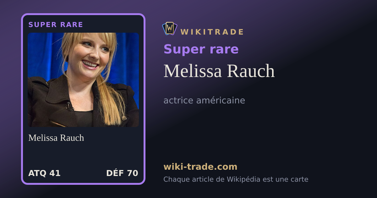 Melissa Rauch — carte Super rare