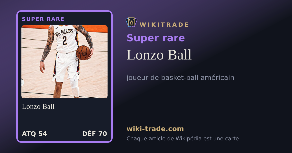 Lonzo Ball — carte Super rare