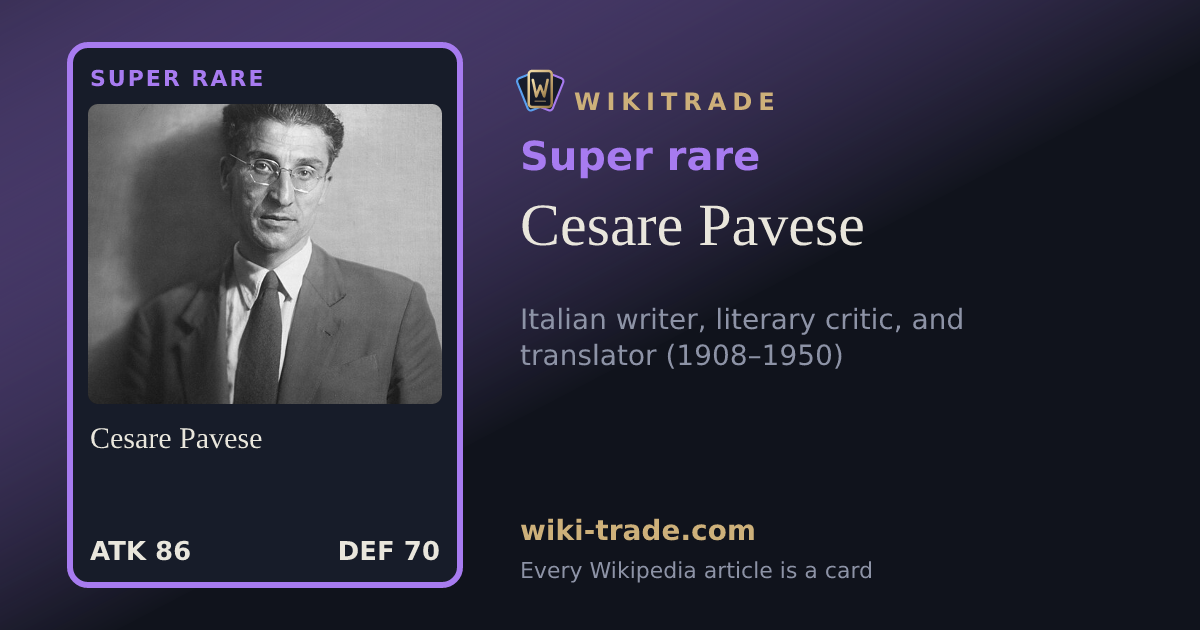 Cesare Pavese — Super rare card