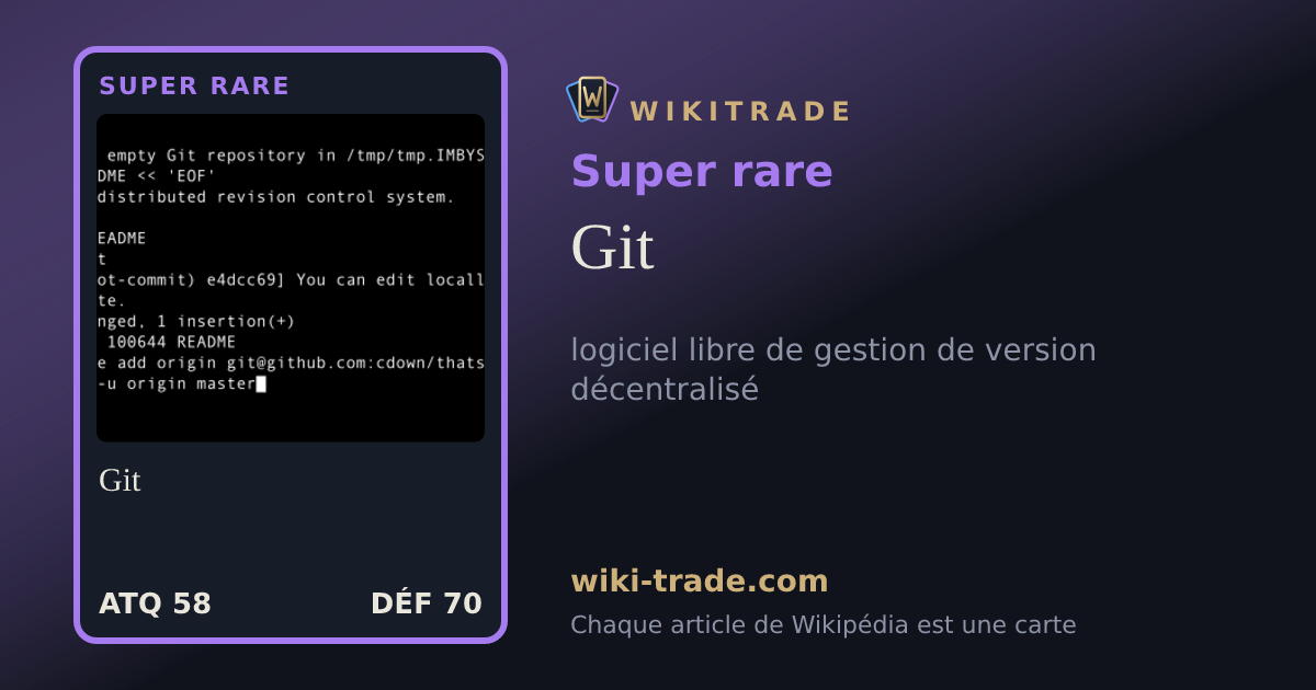 Git — carte Super rare