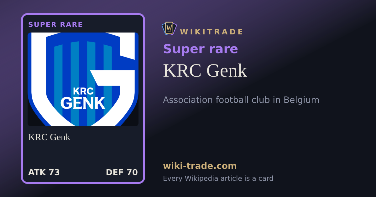 KRC Genk — Super rare card