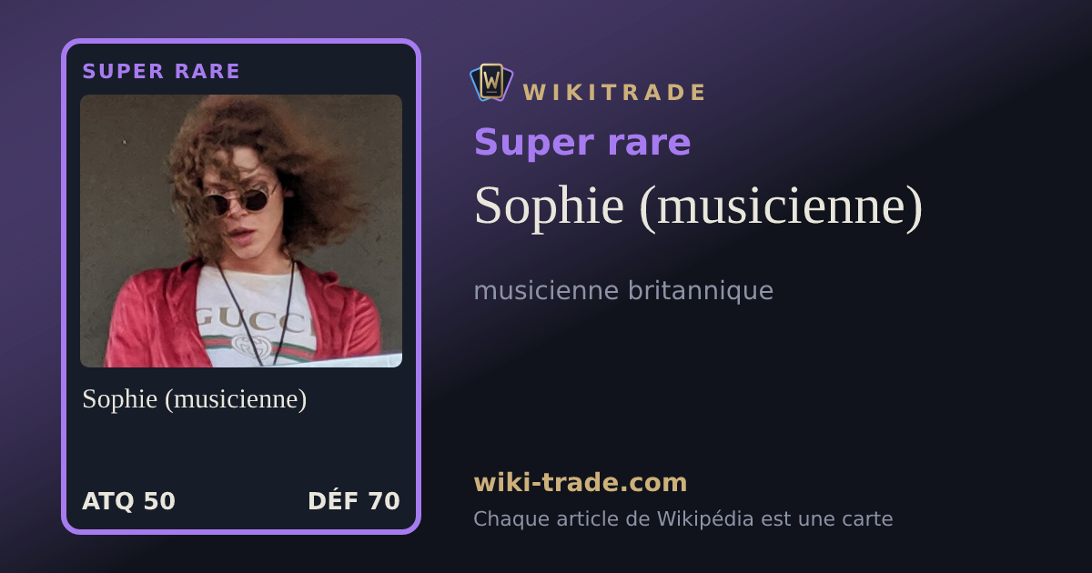 Sophie (musicienne) — carte Super rare