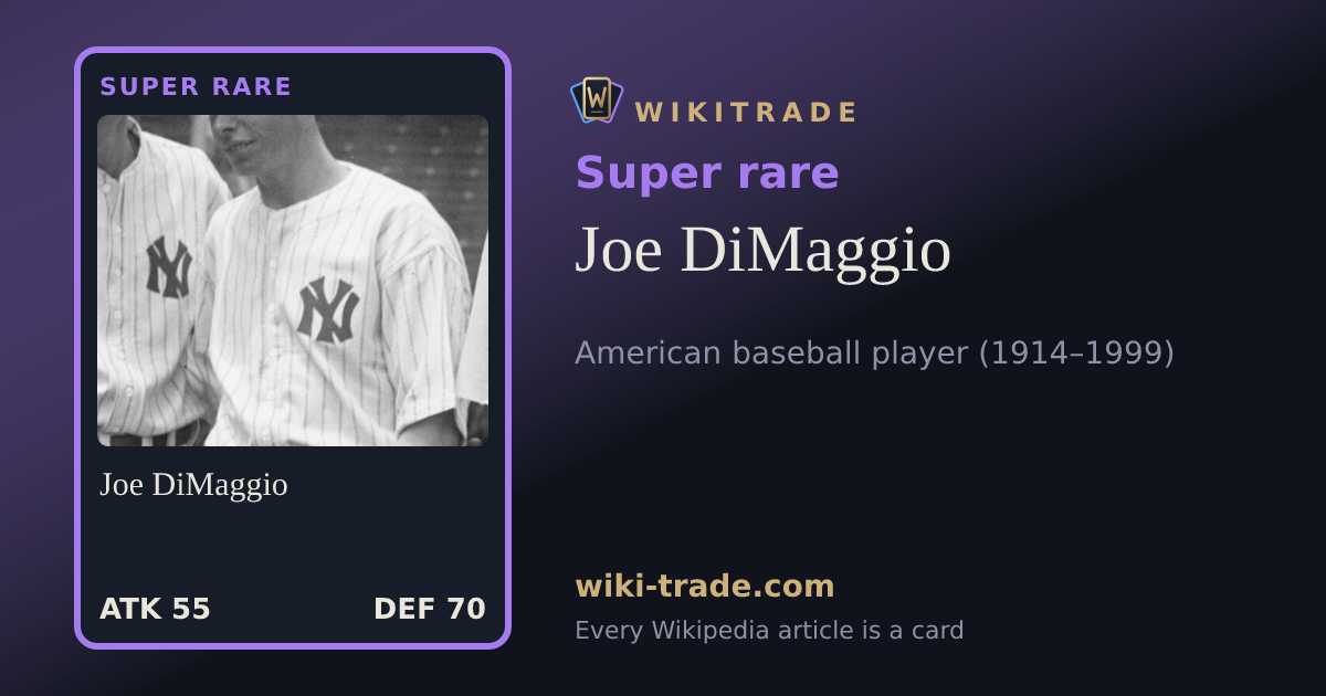 Joe DiMaggio — Super rare card
