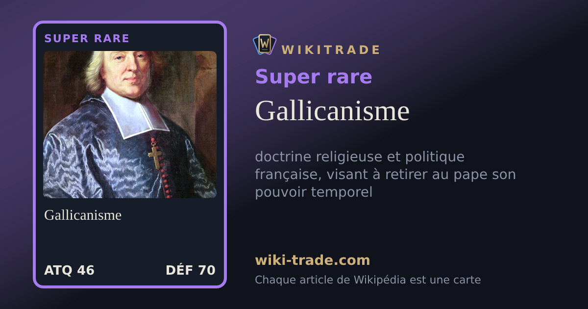 Gallicanisme — carte Super rare