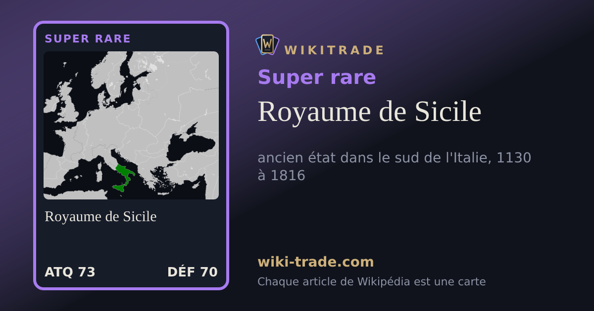 Royaume de Sicile — carte Super rare