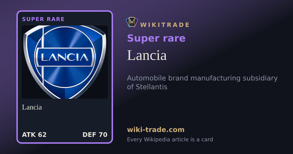 Lancia — Super rare card