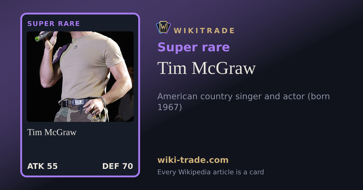 Tim McGraw — Super rare card