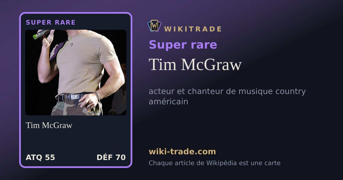 Tim McGraw — carte Super rare